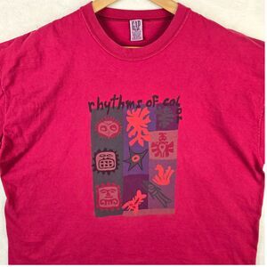 VINTAGE Gap Rhythms of Color Shirt Large Single Stitch Art Tee 90s Grunge